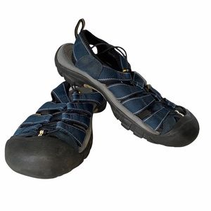 Keen Men's Newport H2 Sandal Blue Yellow EUC